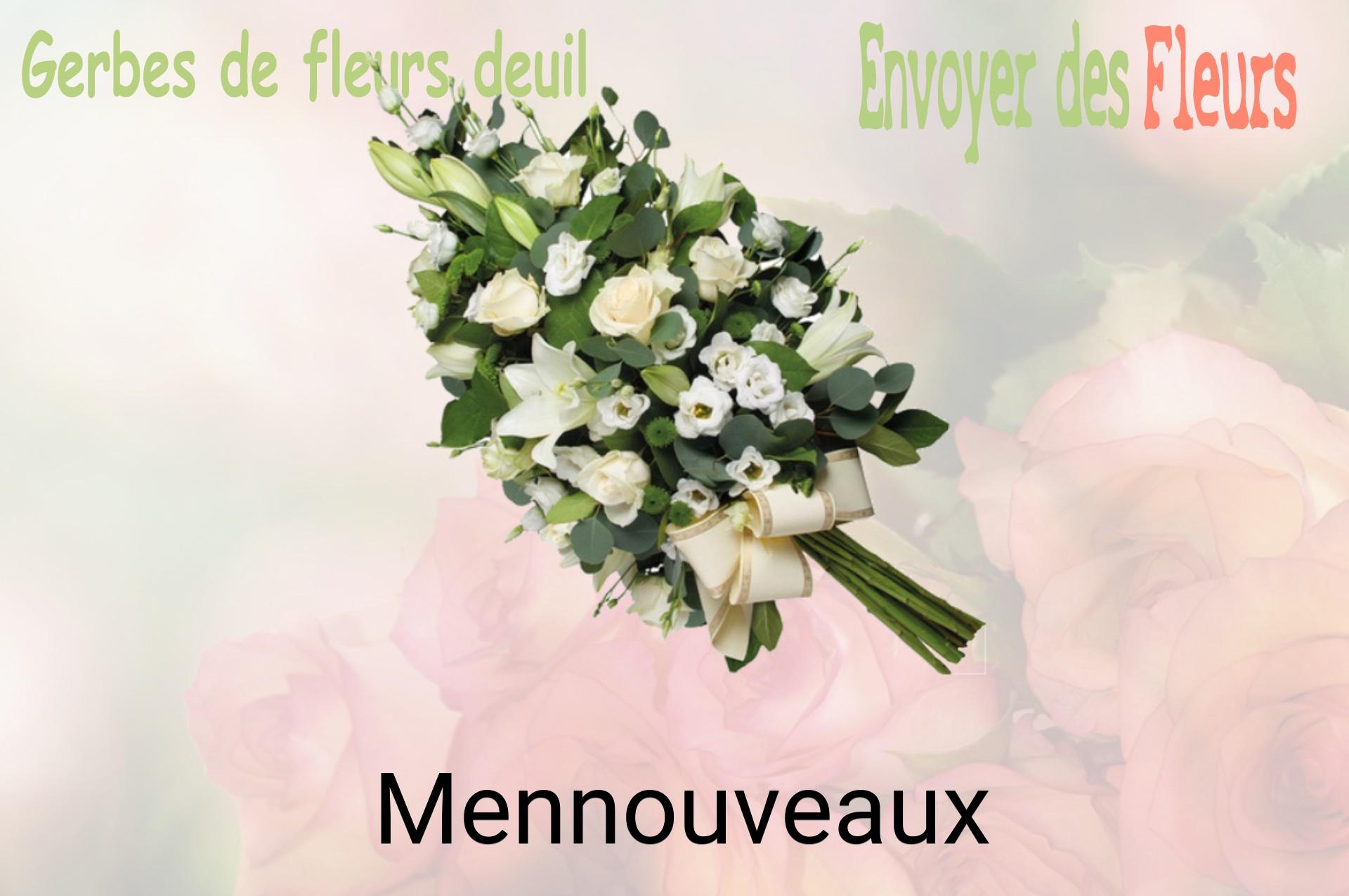 Gerbe de fleurs de deuil livrée à Mennouveaux